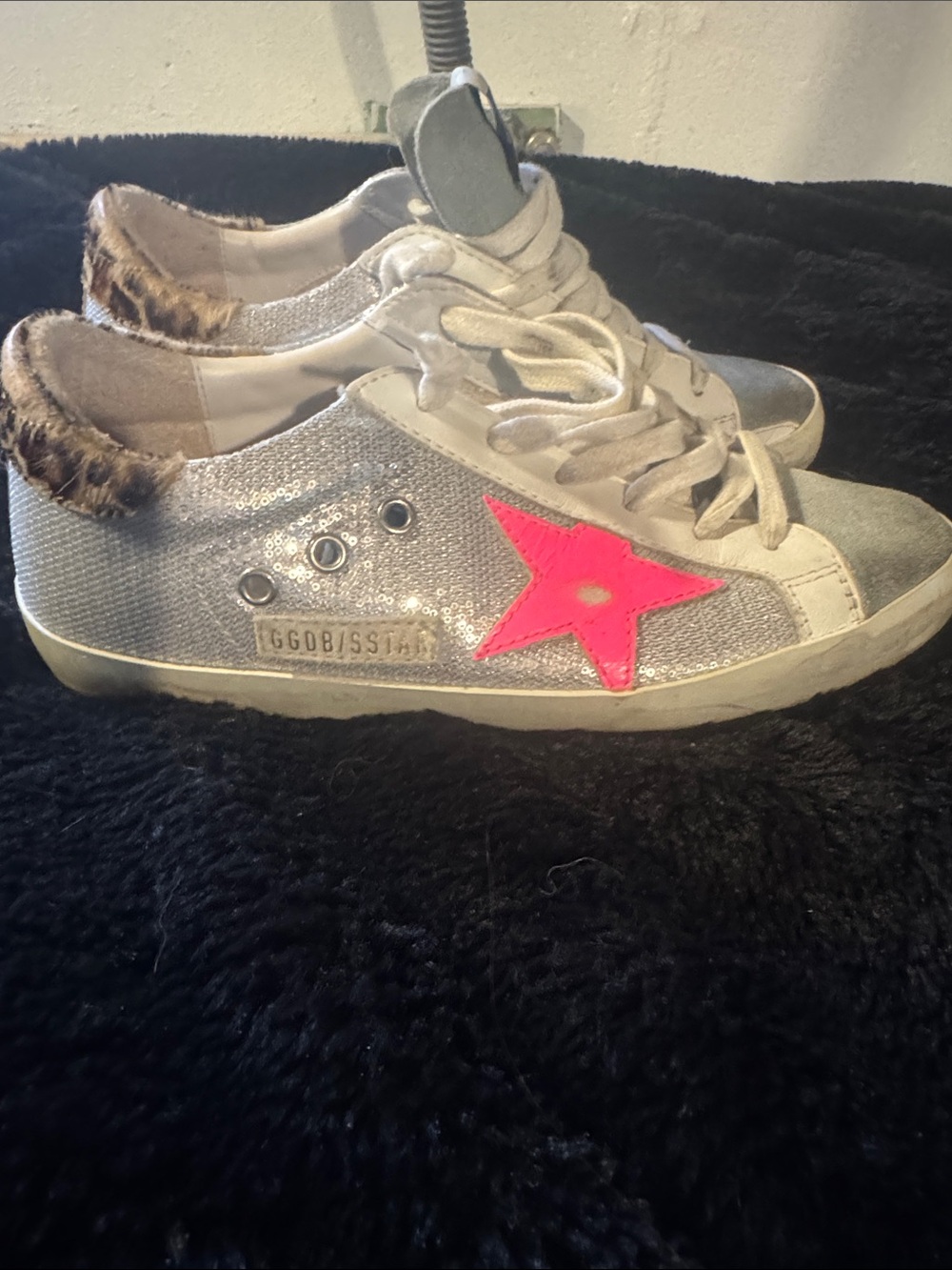 Pink star golden goose sneakers